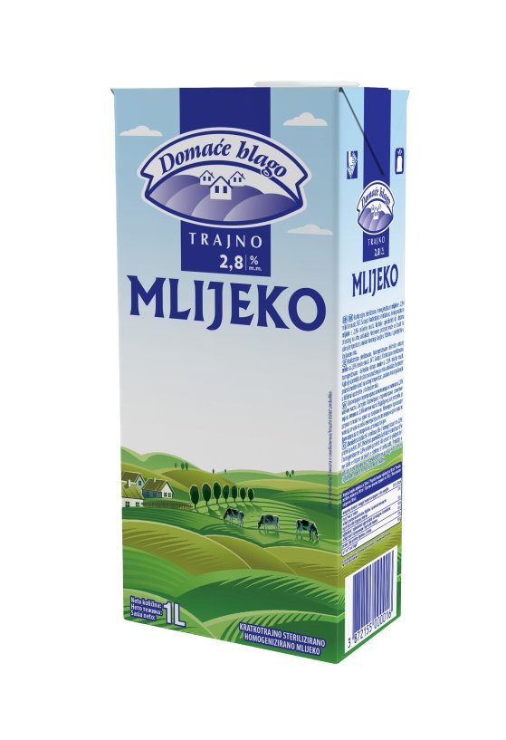 Mlijeko domaće blago 2.8% mm 1l
