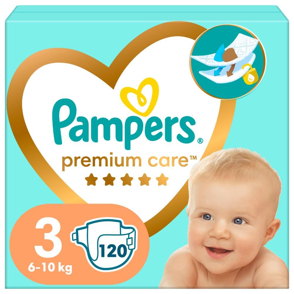 Pelene 120kom pampers 3 premium mb midi 6-10kg