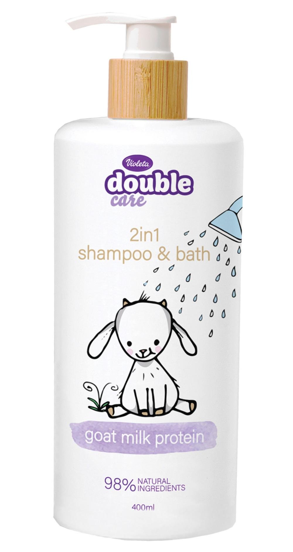 Šampon i kupka 400ml violeta za bebe double care 2u1