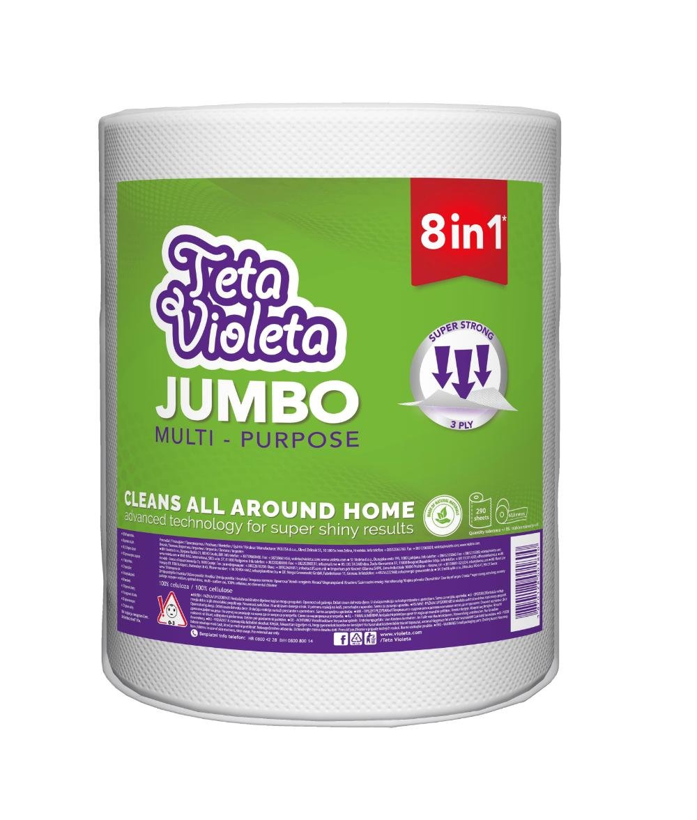 Ubrus papirni 3sl 1kom violeta jumbo