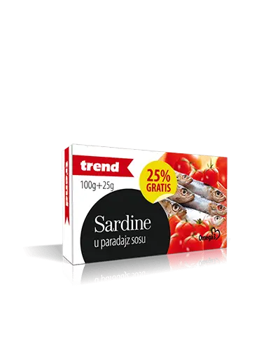 Sardina trend u paradajz sosu 100+25g gratis