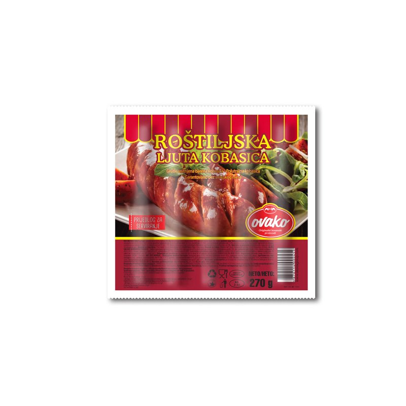 Kobasica roštiljska ljuta ovako 270g